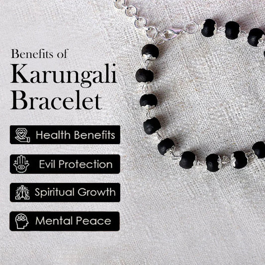 Govt. Certified Silver Plated Karungali Bracelet