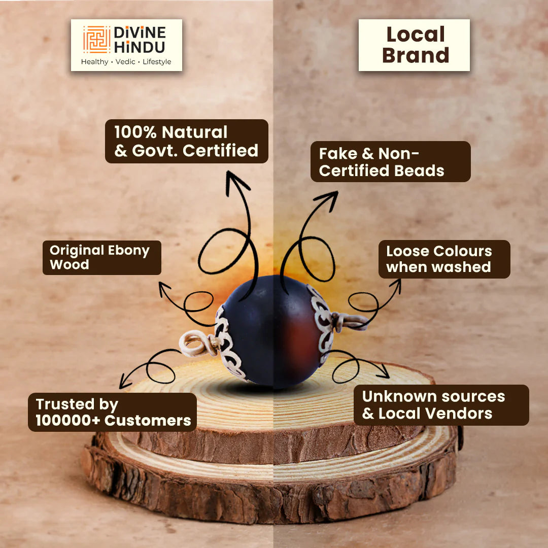 Ebony Wood Karungali Mala